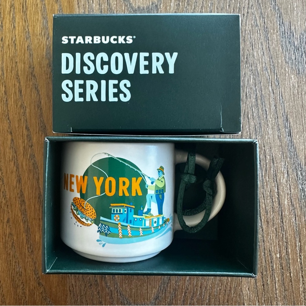 NWT Starbucks New York State Mini Ceramic Ornament Mug Discovery Series 2oz - Picture 2 of 7